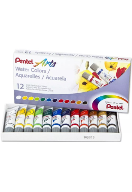 Estojo Aquarela Bisnaga C/12 Wfrs-12 Pentel